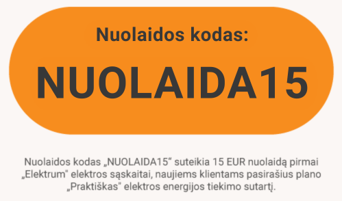Nuolaidos kodas: NUOLAIDA15